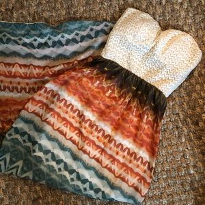 Aztec maxi dress with open back!